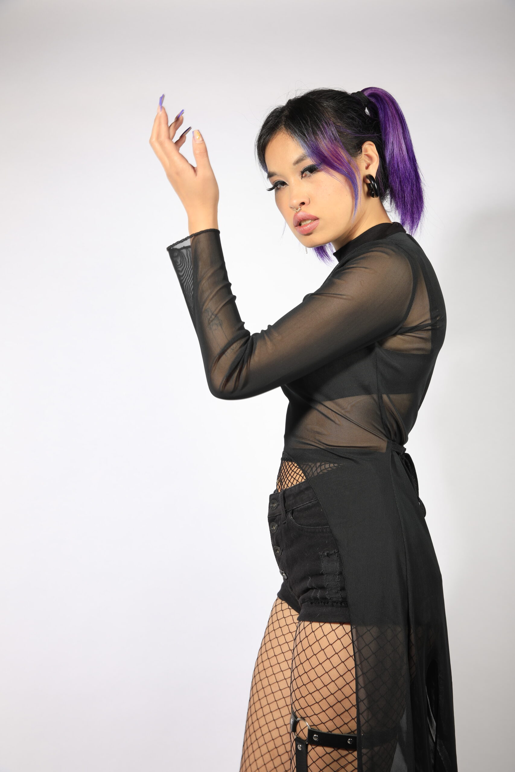 POLLY TOP LONG SLEEVES (MESH) – תמונה 3