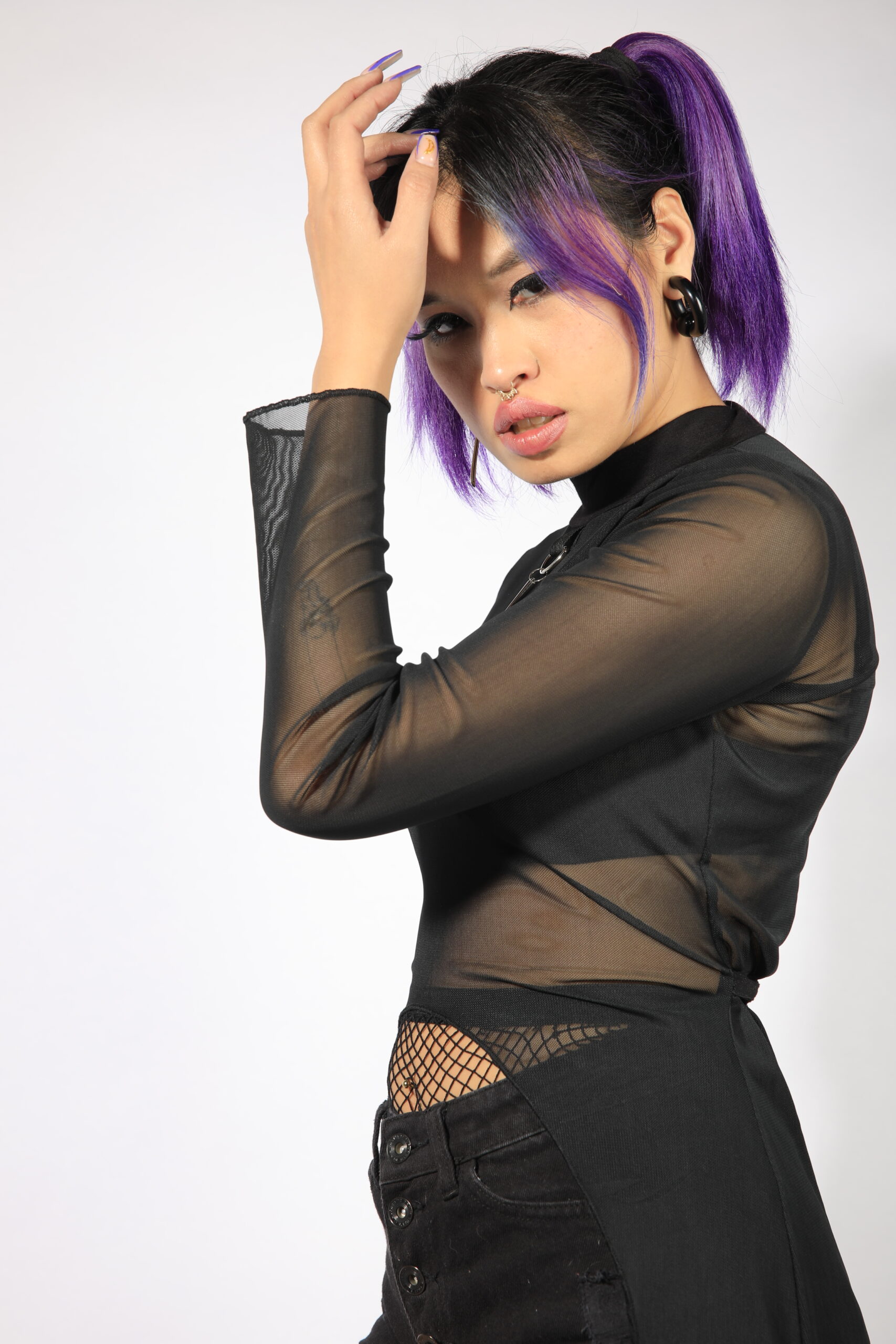 POLLY TOP LONG SLEEVES (MESH) – תמונה 4