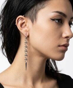 Alternative view of CHROME VENOM EARRINGS