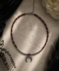 Alternative view of NIGHT MOON NECKLACE (RED)