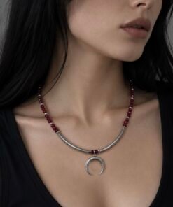 NIGHT MOON NECKLACE (RED)