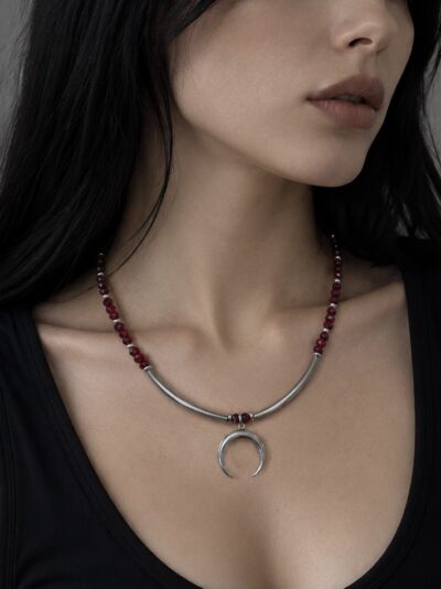NIGHT MOON NECKLACE (RED)