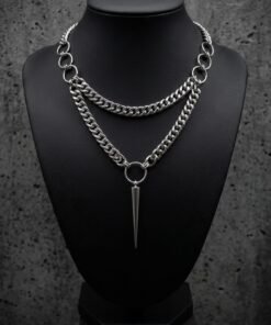 OBSIDIAN SPIKE CHOKER