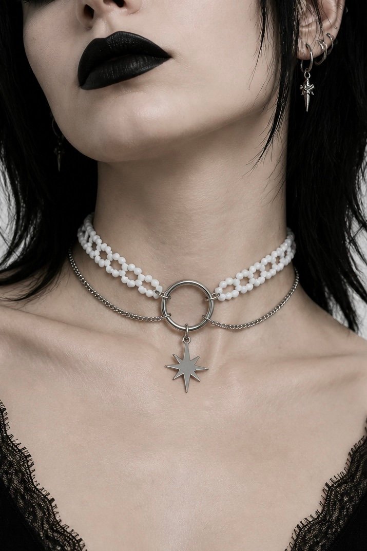 WHITE STAR CHOKER – תמונה 3